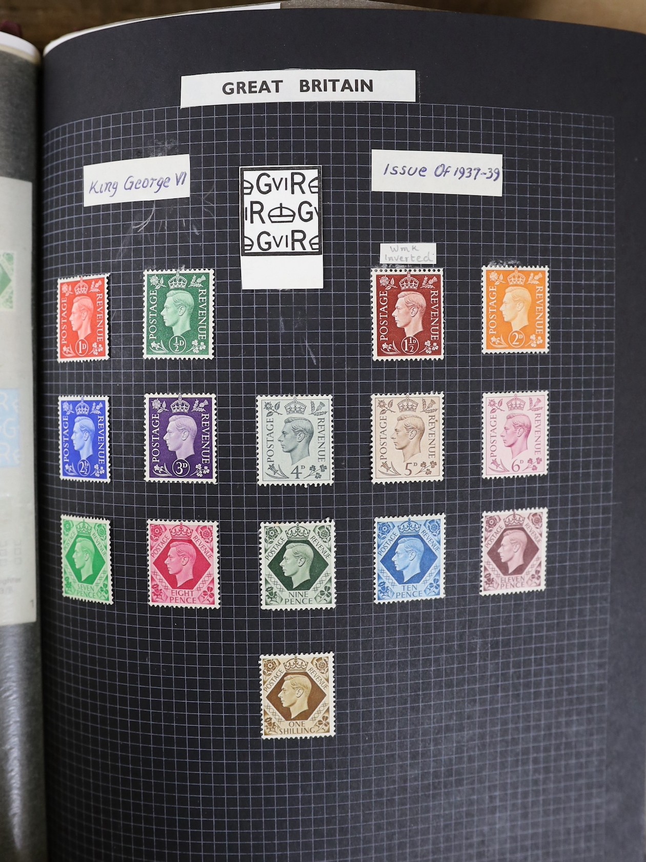Four stamp albums: Great Britain and Brith Commomwealth from 1841, 1penny red, browns up to 1970